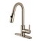 Gourmetier LS8788CTL Continental Single-Handle Pull-Down Kitchen Faucet, Nickel LS8788CTL - alternate 1
